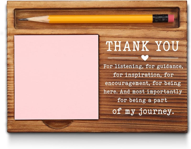 akeke Thank You Sticky Note Holder, Thank You Appreciation Quote Gifts for Leader Boss Women Best Mom Mentor Coach Manager Coworker Teacher Self-Stick Note Pad Holders GSH22 - Image 1